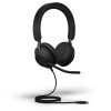 Jabra Evolve2 40, USB-C, MS Stereo Проводная гарнитура, подключение USB-C
