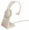 Jabra Evolve2 65, Link380a UC Mono Stand Beige Bluetooth 5.0